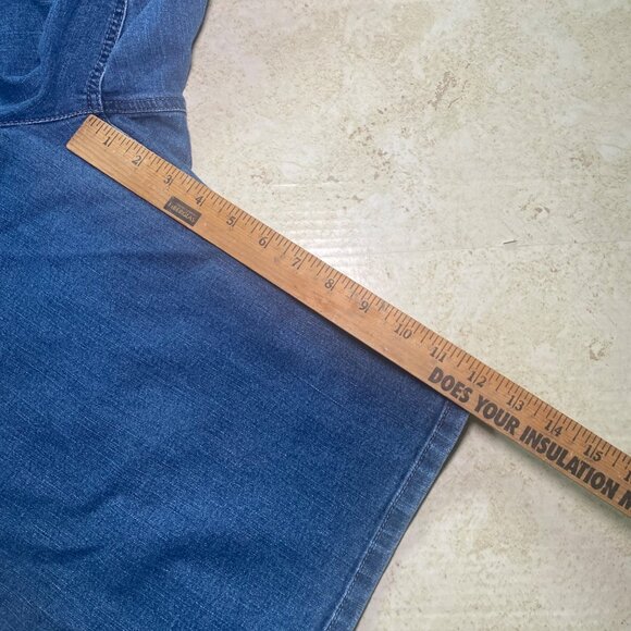 Womens Blue Denim Bermuda Shorts 22W Stretch Jeans Cotton Blend Casual Comfort - Picture 4 of 6